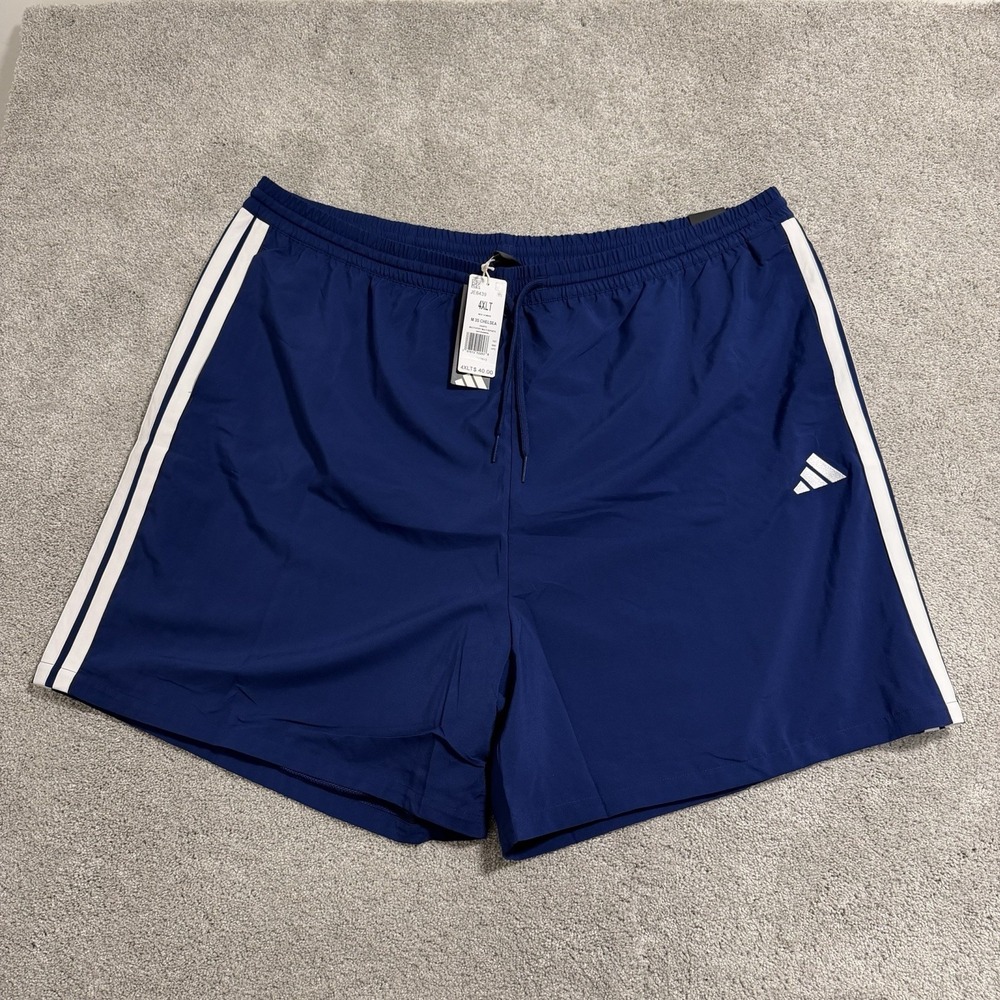 Adidas Chelsea 3-Stripe Woven Shorts Mens 4XLT Dark Blue 7" NWT JE6439